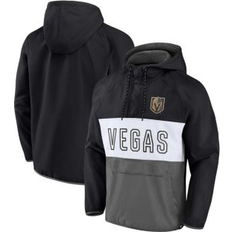 Football Jackets & Sweaters Fanatics Branded Men's Black/Gray Vegas Golden Knights Backhand Shooter Defender Anorak Raglan Hoodi