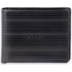 Calvin Klein Wallets Calvin Klein Men's Laser-Pattern Logo Slim-Fold Logo Wallet - Black