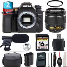 Nikon DSLR Cameras Nikon d7500 dslr camera af-p 18-55mm vr shoutgun mic uv case 16gb kit Black More than 3"