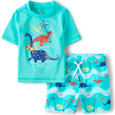 Swimsuits The Children's Place Baby And Toddler Boys Graphic Swimsuit 5T Aegean Sea