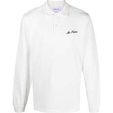 Unisex - White Shirts Palmes Logo Organic Cotton Polo Shirt