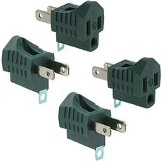 Electrical Installation Materials 4 set 3 prong to 2 prong outlet electrical ground ac adapter grounding converter Beige