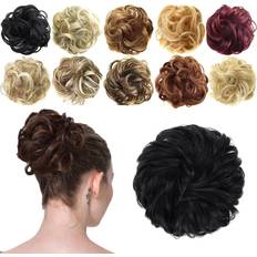 Black Hair Buns A Stores FESHFEN Hair Bun Extensions Messy Curly Hair Scrunchies Hairpieces Donut Updo