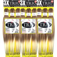 Blonde Hair Wefts Pack Value Deal 3X TRIO #T27/613 Pre Stretched Braiding