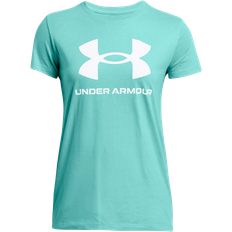Under Armour Women T-shirts Under Armour Women's Rival Logo Short Sleeve - Radial Turquoise/White