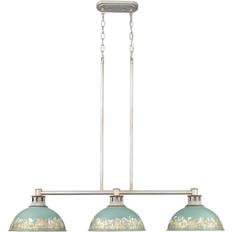 Golden Lighting Kinsley Aged Galvanized Steel Pendant Lamp 10.8"