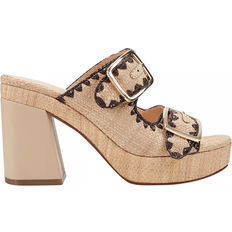 Beige - Block Heel - Women Heeled Sandals Marc Fisher Dalen - Light Natural