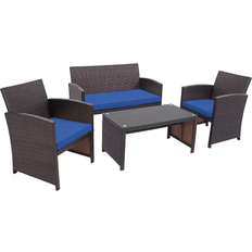 Best Patio Furniture Costway 4 pcs Outdoor Lounge Set