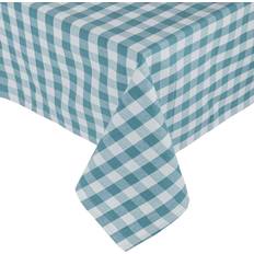 Homescapes Gingham Tischdecke Blau (228x137cm)