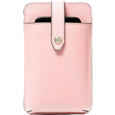 Michael Kors Saffiano Leather Smartphone Crossbody Bag - Powder Blush