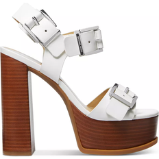 Michael Kors Sandaletter Michael Kors Colby Leather Platform - Optic White