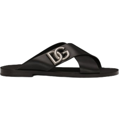 Dolce & Gabbana Men Shoes Dolce & Gabbana Calfskin Sandals - Black
