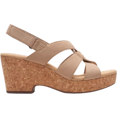 Beige - Wedge - Women Heeled Sandals Clarks Giselle - Sand