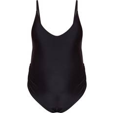 PrettyLittleThing Maternity Basic Low Scoop Swimsuit Black (CMW8132)