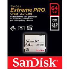 64 GB Minnekort SanDisk Extreme Pro CFast 2.0 525/430MB/s 64GB