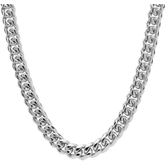 GLD Signature Cuban Chain Necklaces 12mm - White Gold