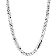 Men - White Gold Necklaces GLD Signature Cuban Chain Necklace 6mm - White Gold