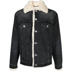 Ami Paris White Outerwear Ami Paris Denim Jacket Black