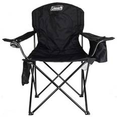 Camping Chairs Coleman Portable Camping Chair With 4-Can Cooler Fully Cushioned Seat And Back With Side Pocket and Cup Holder