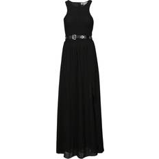Michael Kors Smocked Georgette Maxi Dress - Black