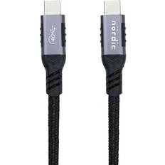 Nordic USB4-101 100W 40Gbps 8K 4.0 USB C - USB C M-M 1m