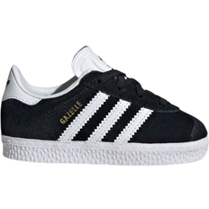 Adidas Infant Gazelle Comfort Closure Elastic Laces Shoes - Core Black/Cloud White/Cloud White