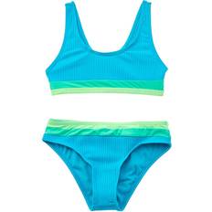 Bikinis Children's Clothing Beach Lingo Colorblocked Bandeau 2pc Bikini Set Blue