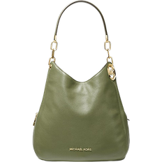 Michael Kors Lillie Large Pebbled Leather Shoulder Bag - Smokey Olive