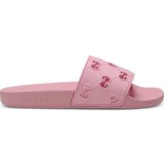 Gucci Women Slides Gucci Rubber Slide Sandal - Pink