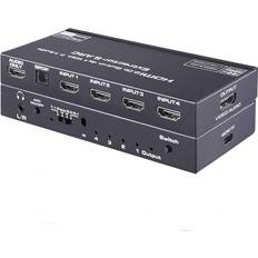 Nördic SGM-194 4x1 HDMI2.0b Switch with 7. 1 Audio Extractor & ARC