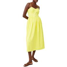 Cotton Dresses French Connection Florida Fit & Flare Midi Dress - Blazing Yellow