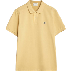 Gant Herre Pikéskjorter Gant Regular Fit Shield Piqué Polo Shirt - Dusty Yellow