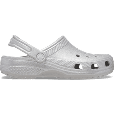 Silver - Women Outdoor Slippers Crocs Classic Glitter Clog - Silver Glitter