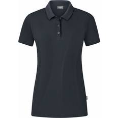 Unisex Hemden JAKO Organic Poloshirt Stretch Damen anthrazit Grau