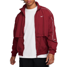 Men - Red Jackets Nike Men's Sportswear Solo Swoosh Woven Track Jacket - Team Red/White