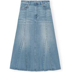 Denim Skirts Ganni Denim Peplum Skirt - Tint Wash