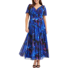 Scarlett & Jo Isabelle Float Sleeve Maxi Dress - Blue Rose