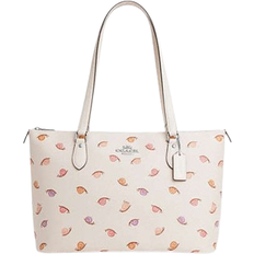 Coach Gallery Tote Bag With Snail Print - Silver/Chalk Multi