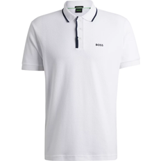 Hugo Boss Men - XXL Polo Shirts Hugo Boss Paddy 2 NCSA Contrast Logo Polo Shirt - White