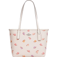 Coach Small City Tote With Snail Print - Novelty Print/Silver/Chalk Multi