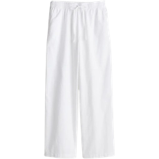 Damen - Weiß Hosen H&M Linen Blend Trousers - White