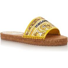 Dolce & Gabbana Slides Dolce & Gabbana Women's Espadrille Slide Sandals Yellow 10 EU