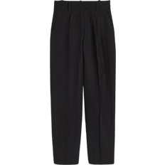 H&M Tapered Linen Trousers - Black