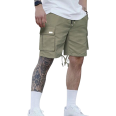 Shein Herren Hosen & Shorts Shein Manfinity LEGND Men Flap Pocket Drawstring Waist Cargo Shorts