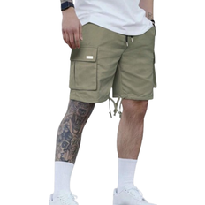 Shein Herren Shorts Shein Manfinity LEGND Men Flap Pocket Drawstring Waist Cargo Shorts