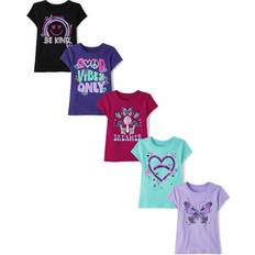 T-shirts Children's Clothing The Children's Place Girl's Good Vibes Graphic Tee 5-pack - Multi Clr