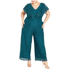 City Chic Women Jumpsuits & Overalls City Chic JUMPSUIT SYLVIA Teal 20