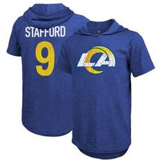 Majestic Threads T-shirts Majestic Threads Men's Fanatics Matthew Stafford Royal Los Angeles Rams Player Name & Number Hoodie T-Shirt