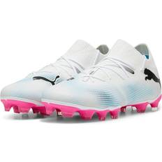 Puma Pink Soccer Shoes Puma Women's Future Match Firm Artificial Ground Sneaker, White Black-Poison Pink