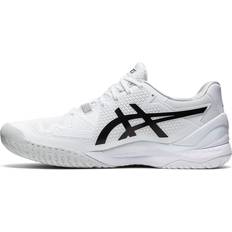 Asics Men Racket Sport Shoes Asics Men's Gel-Resolution Tennis Shoes, 7, White/Black